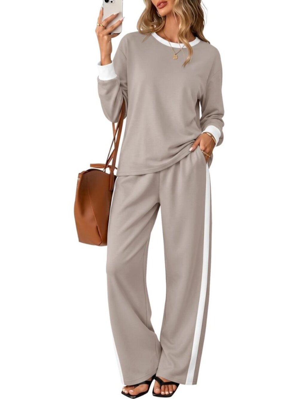 Women's Two Piece Sets Sweatsuit Matching Lounge Set Fall Outfits